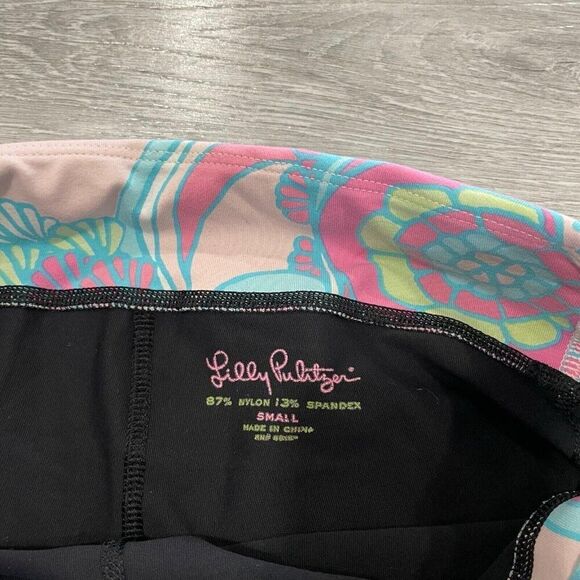 Lilly Pulitzer Vinyasa Fold Over Legging Pants Flare Black Women’s Small Yoga - Picture 4 of 14